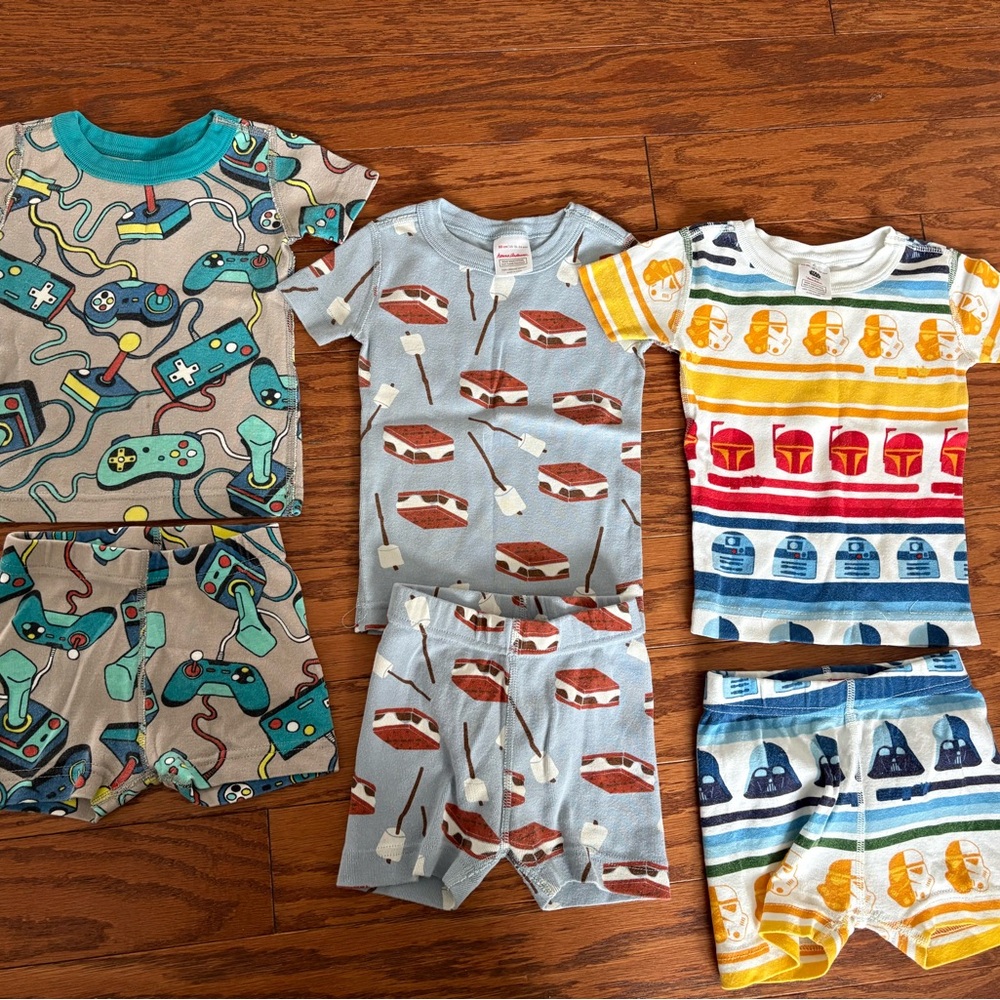 Hanna Andersson Kids Pajama Set - Blue, Gray, and Multicolor